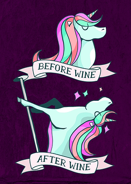 WINE UNICORN FUNNY