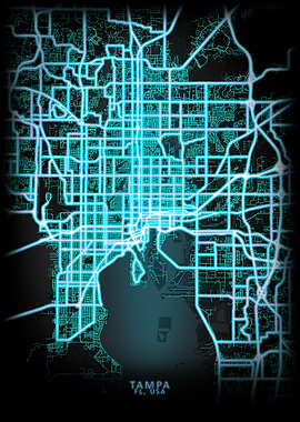 Tampa FL USA City Map