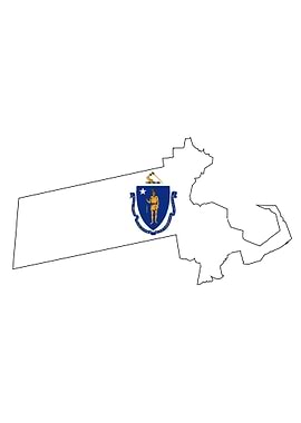 Massachusetts Outline Map