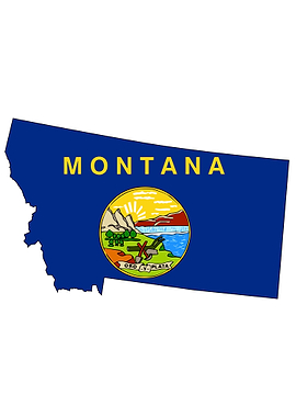 Montana State Outline Map