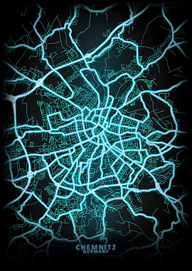 Chemnitz Germany City Map