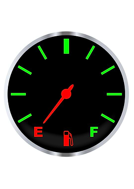 Empty Fuel Gauge