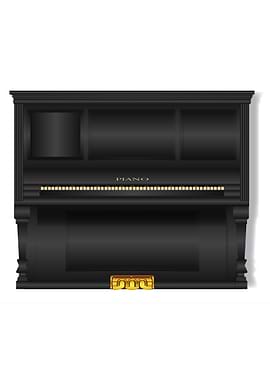 Black Upright Piano