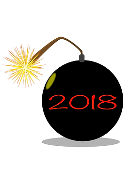 Cartoon 2018 New Year Bomb