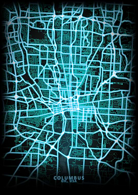 Columbus OH USA City Map