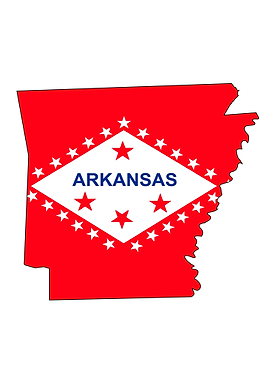 Arkansas State Flag Map
