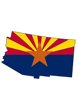 Arizona State Outline Map