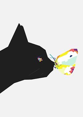 Cat and Butterfly