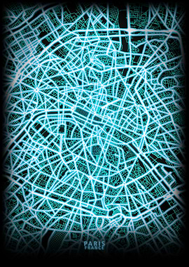Paris France City Map