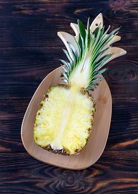 Half of pineapple