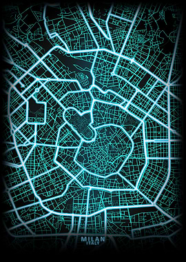 Milan Italy City Map