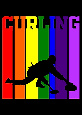 CURLING VINTAGE POSTER