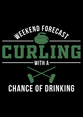 CURLING CLUB FUNNY POSTER