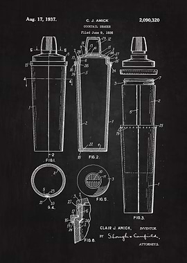1937 Cocktail Shaker Art