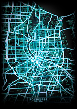 Rochester NY USA City Map