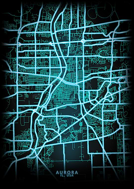 Aurora CO USA City Map