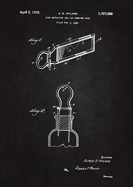 1929 Cork Extractor Art