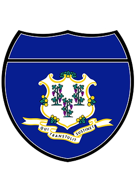 Connecticut Flag Sign