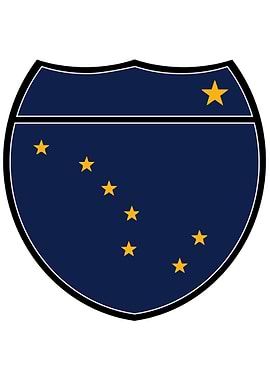 Alaska Flag In An Sign