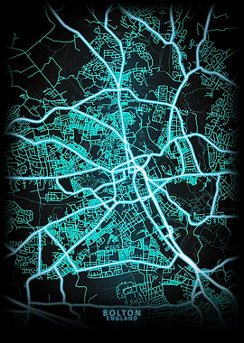 Bolton England City Map