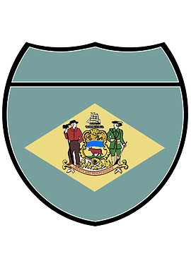 Delaware Flag Sign