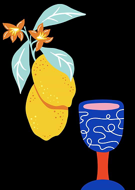 orange fruit with glass