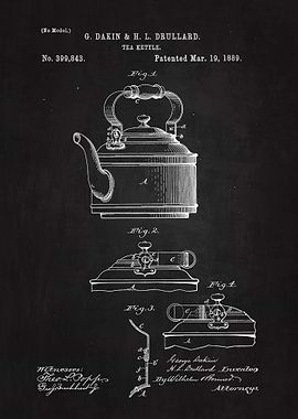 1889 Tea Kettle Patent