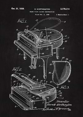 1939 Grand Piano Patent