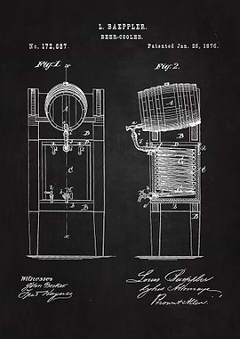 1876 Beer Cooler Art