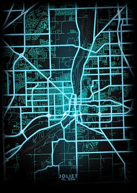Joliet IL USA City Map