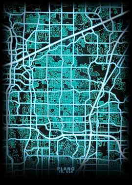 Plano TX USA City Map