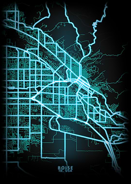 Boise ID USA City Map
