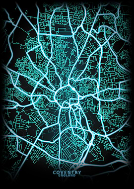 Coventry England City Map