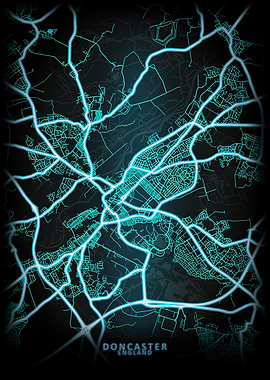 Doncaster England City Map