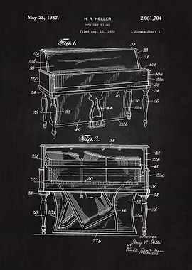 1937 Piano Patent