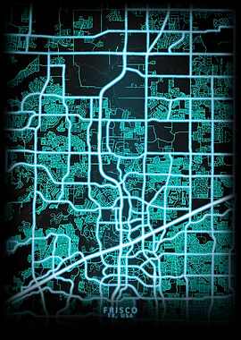 Frisco TX USA City Map