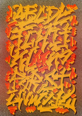 Orange juice lettering