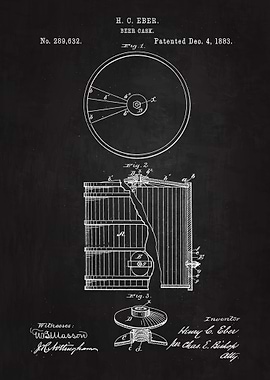 1883 Beer Cask Patent Art