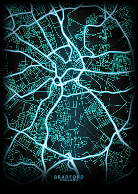 Bradford England City Map
