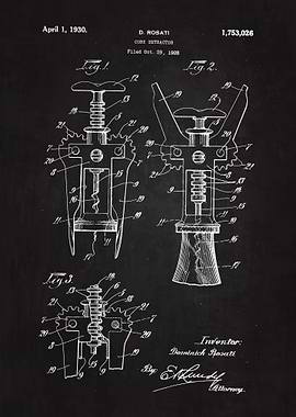 1930 Cork Extractor Patent