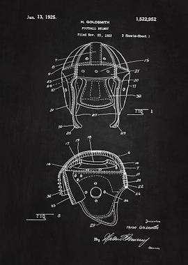 1925 Football Helmet