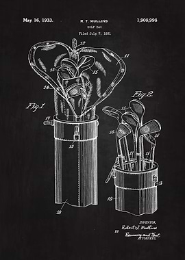 1933 Golf Bag Patent