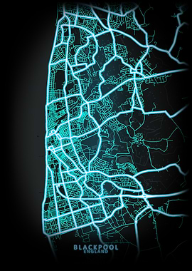 Blackpool England City Map