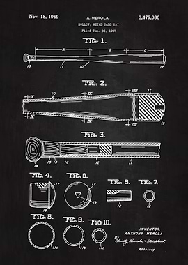 1967 Baseball Bat Patent