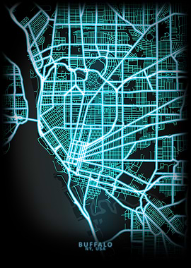 Buffalo NY USA City Map