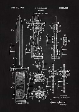 1955 Bayonet Patent Art