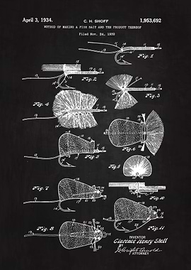 1934 Fish Bait Patent Art