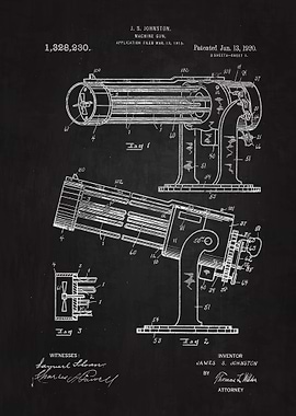 1920 Machine Gun Patent