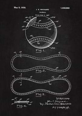 1928 Baseball Patent