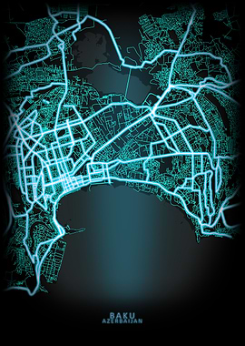 Baku Azerbaijan City Map